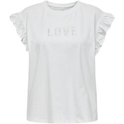 textil Mujer Tops y Camisetas Only 15320637-Cloud Dance Blanco