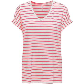 textil Tops y Camisetas Only 15319825-Coral Parad Rosa