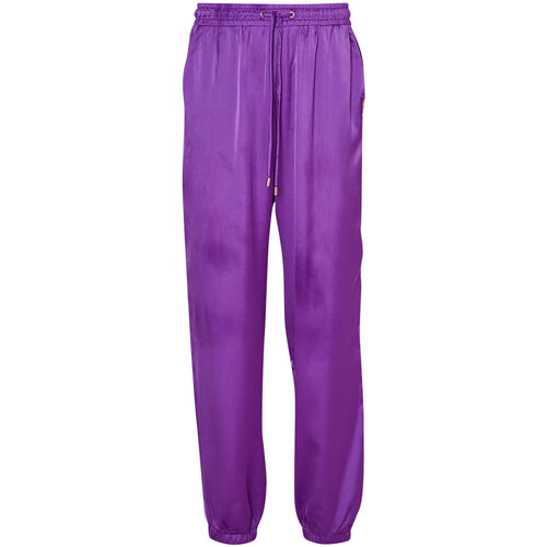 textil Mujer Pantalones de chándal Liu Jo Pantalón de chándal violeta de raso Violeta