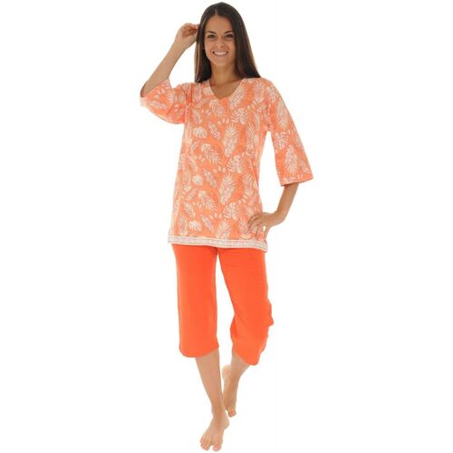 textil Mujer Pijama Christian Cane GARDELIA Naranja