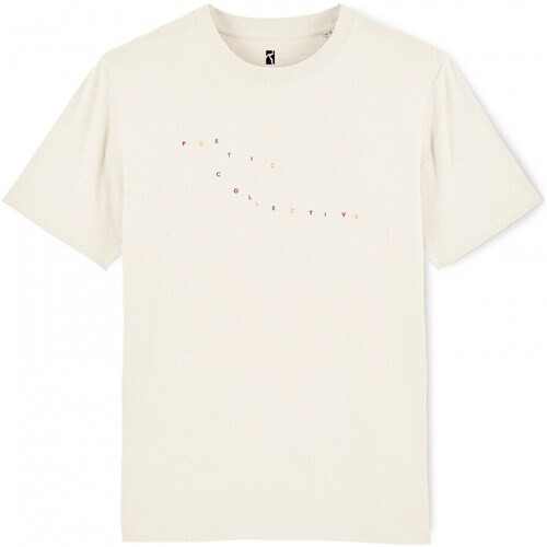 textil Hombre Tops y Camisetas Poetic Collective Color logo t-shirt Beige