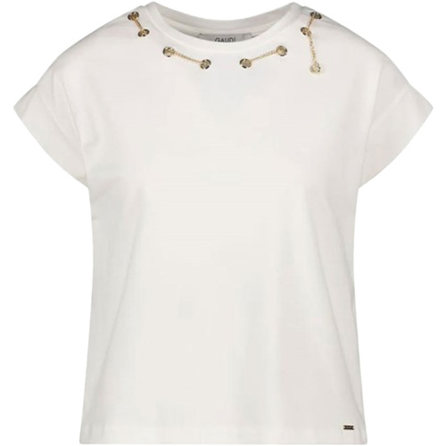 textil Mujer Tops y Camisetas Gaudi T-Shirt M-C Blanco