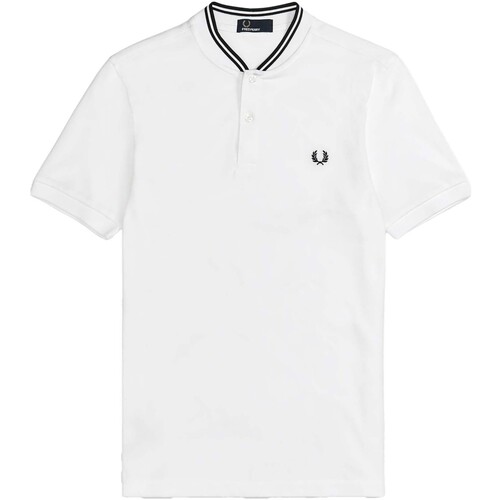 textil Hombre Tops y Camisetas Fred Perry Fp Bomber Collar Polo Shirt Blanco