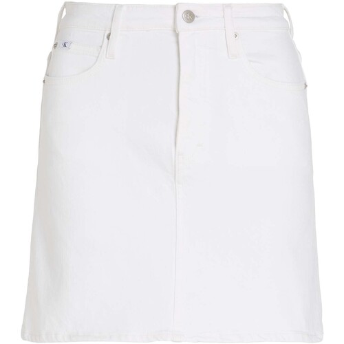 textil Mujer Faldas Ck Jeans Hr A-Line Mini Skirt Blanco