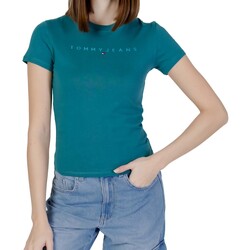 textil Mujer Camisetas manga corta Tommy Jeans Tjw Slim Tonal Linea Azul