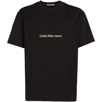 textil Hombre Camisetas manga corta Ck Jeans Square Frequency Log Negro