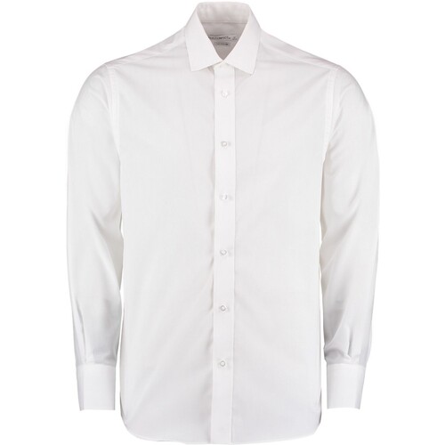 textil Hombre Camisas manga larga Kustom Kit Business Blanco