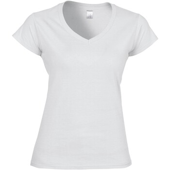 textil Mujer Camisetas manga larga Gildan GD078 Blanco