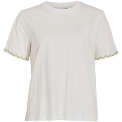 textil Mujer Tops y Camisetas Vila 14093296-SnowGreen Blanco