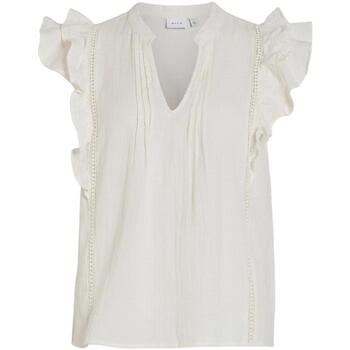 textil Mujer Tops y Camisetas Vila 14093835-Egret Blanco