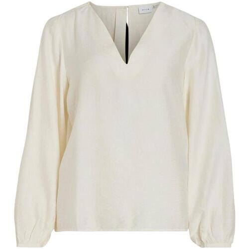 textil Mujer Tops y Camisetas Vila 14093855-Egret Blanco