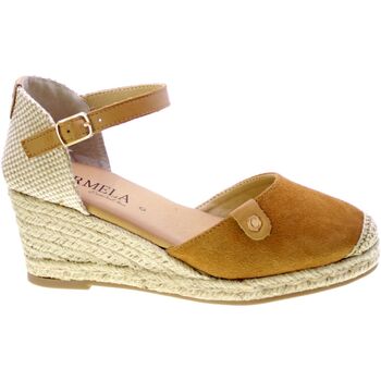 Zapatos Mujer Sandalias Carmela Sandalo Espadrillas Donna Camel 161618 Beige