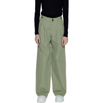 textil Mujer Pantalones fluidos Only Onlettie Hw Pleat Wide Cc 15311375 Verde