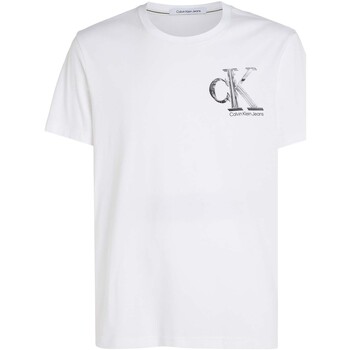 textil Hombre Tops y Camisetas Ck Jeans Meta Monogram Tee Blanco