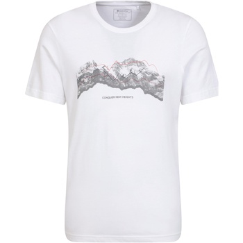 textil Hombre Camisetas manga larga Mountain Warehouse Tech Mountains Blanco