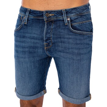 textil Hombre Shorts / Bermudas Jack & Jones Rick 038 Pantalones Cortos Vaqueros Fox Azul