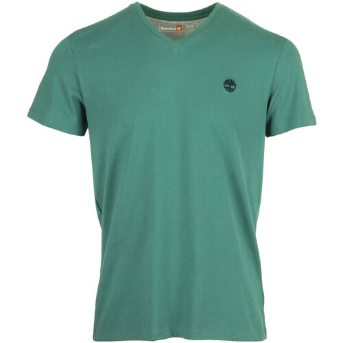 textil Hombre Camisetas manga corta Timberland V Neck Short Sleeve Tee Verde