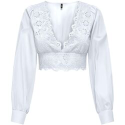 textil Mujer Camisetas sin mangas Only 15313170 LOU-BRIGHT WHITE Blanco