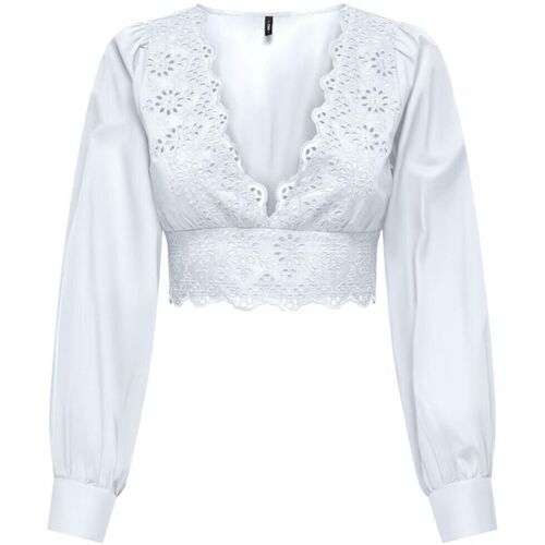 textil Mujer Camisetas sin mangas Only 15313170 LOU-BRIGHT WHITE Blanco