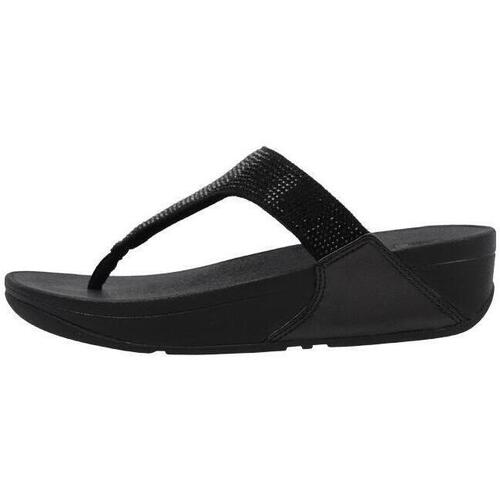 Zapatos Mujer Sandalias FitFlop LULU CRYSTAL EM BELLISHE D TOE - P OST SANDALS Negro