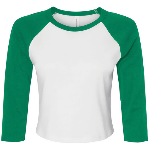 textil Mujer Camisetas manga larga Bella + Canvas PC6985 Verde