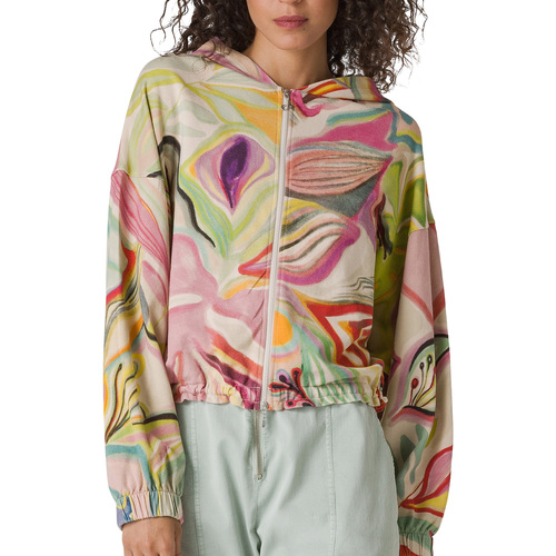 textil Mujer Polaire Deha Felpa Allover Con Cappuccio Multicolor
