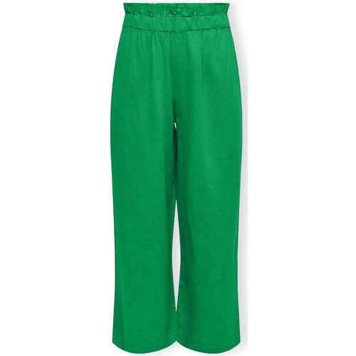 textil Mujer Pantalones Only Solvi-Caro Linen Trousers - Green Bee Verde