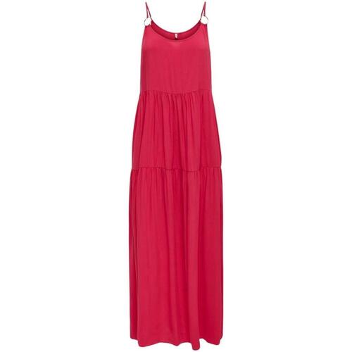 textil Mujer Vestidos largos Only 15318860-Viva Magent Rosa