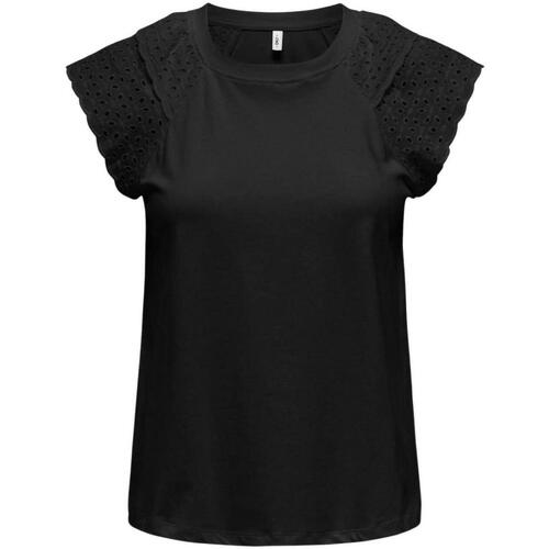 textil Mujer Tops y Camisetas Only 15319632-Black Negro