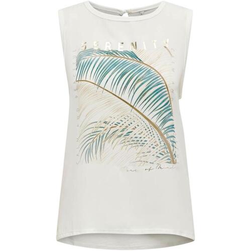 textil Mujer Camisetas sin mangas Only 15321359-Cloud Dance Blanco