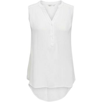 textil Tops y Camisetas Only 15213420-Cloud Dance Blanco