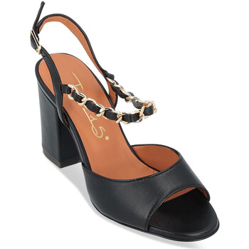 Zapatos Mujer Sandalias Via Roma 15 Sandalia  de cuero negro con cadena Otros