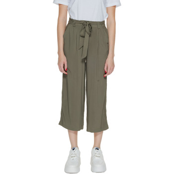 textil Mujer Pantalones Only Onlnova Life Vis Crop Solid 15222224 Verde