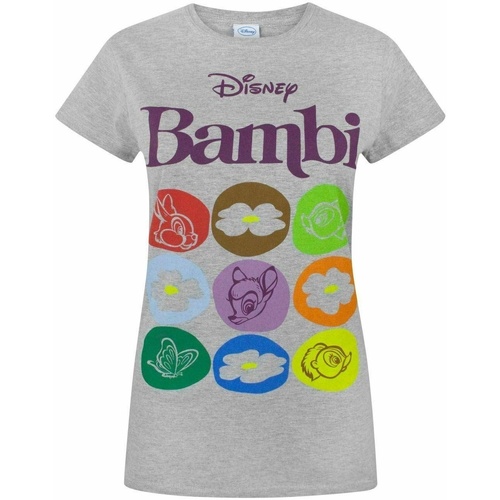 textil Mujer Camisetas manga corta Bambi NS8362 Gris