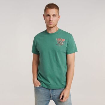 textil Hombre Tops y Camisetas G-Star Raw D24687-C372 HEADPHONES-G282 SPRUCE Verde