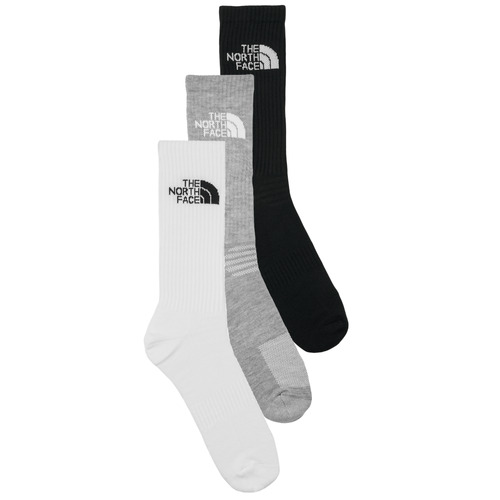 Accesorios Calcetines altos The North Face Multi Sport Cush Crew Sock 3p Negro / Blanco / Gris