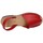 Zapatos Mujer Sandalias Whetis Menorquinas de piel Rojo