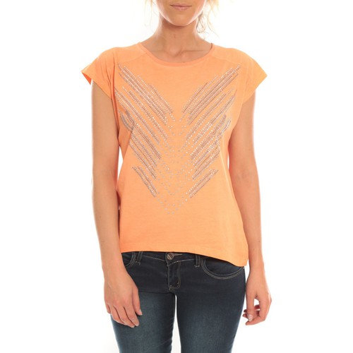 textil Mujer Tops / Blusas Vero Moda Top Binti Stud S/S EX5 Orange Naranja