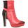 Zapatos Mujer Botas de caña baja Ilario Ferucci Ilario Ferrucci Bottines en cuir Gibus rouge Rojo