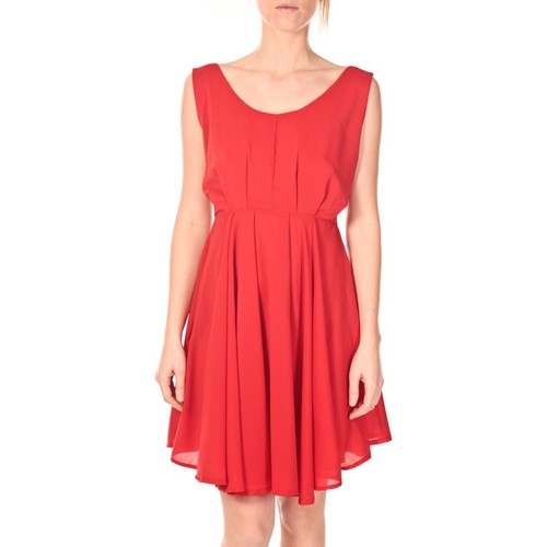 textil Mujer Vestidos cortos Aggabarti Aggarbati Robe Bretelles 121084 Cerise Rojo