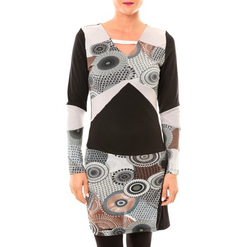 textil Mujer Vestidos Bamboo's Fashion Robe Cercle BW613 gris Negro