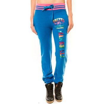 textil Mujer Pantalones de chándal Sweet Company Jogging United Marshall College Bleu/Rose Multicolor
