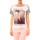 textil Mujer Camisetas manga corta By La Vitrine Tee-shirt B005 Blanc/Gris Gris