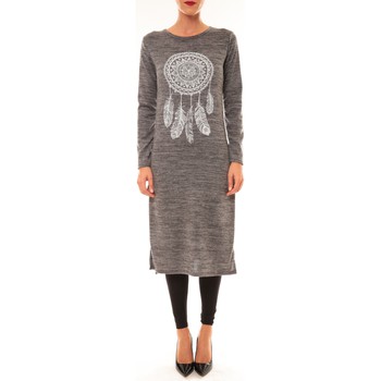 textil Mujer Vestidos By La Vitrine Robe Plume gris Gris