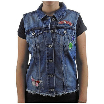 textil Mujer Tops y Camisetas Only Catty Patch Denim Azul
