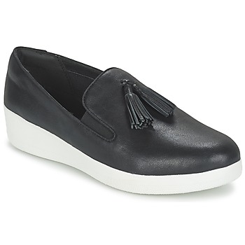 Zapatos Mujer Slip on FitFlop TASSEL SUPERSKATE Negro