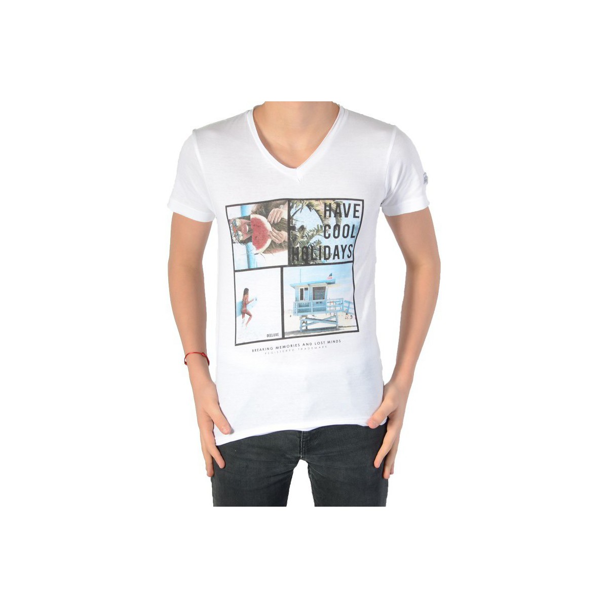 textil Niña Camisetas manga corta Deeluxe 77347 Blanco