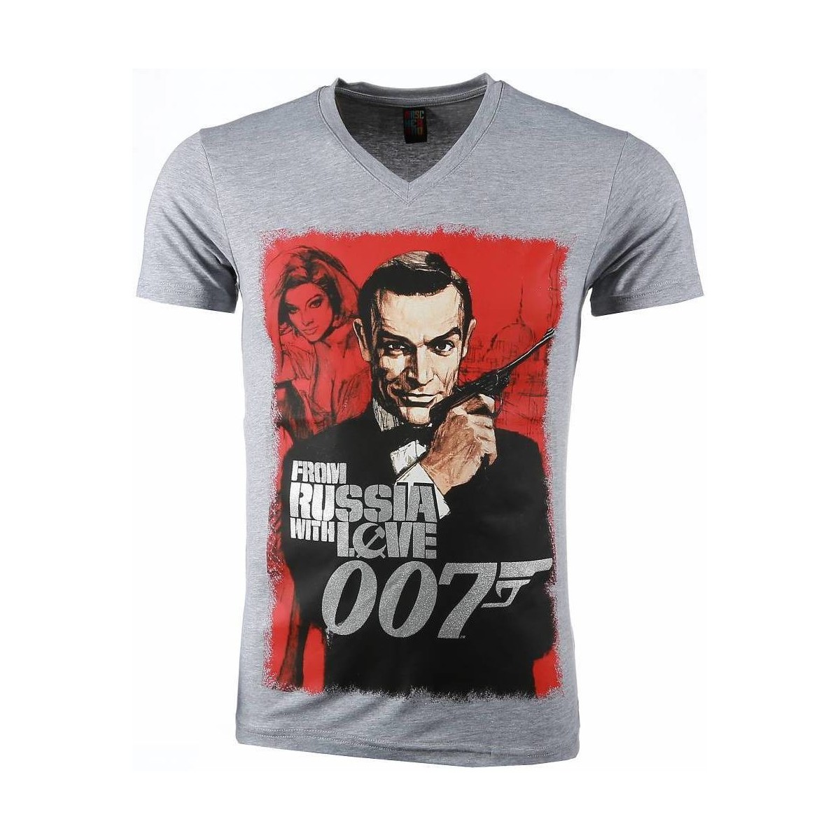textil Hombre Camisetas manga corta Local Fanatic James Bond From Russia Print Gris
