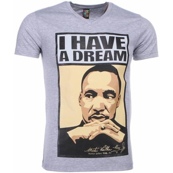 textil Hombre Camisetas manga corta Local Fanatic Martin Luther King I Have A Dream Gris