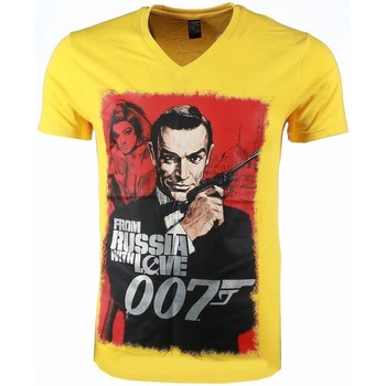 textil Hombre Camisetas manga corta Local Fanatic James Bond From Russia Print Amarillo